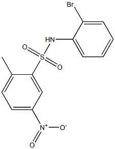 N-(2-bromophenyl)-2-methyl-5-nitrobenzene-1-sulfonamide Struktur