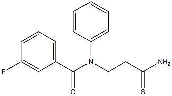 N-(2-carbamothioylethyl)-3-fluoro-N-phenylbenzamide Struktur