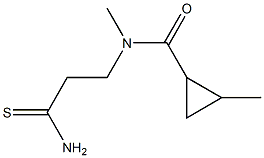 N-(2-carbamothioylethyl)-N,2-dimethylcyclopropane-1-carboxamide Struktur