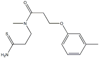 N-(2-carbamothioylethyl)-N-methyl-3-(3-methylphenoxy)propanamide Struktur