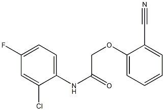 N-(2-chloro-4-fluorophenyl)-2-(2-cyanophenoxy)acetamide Struktur