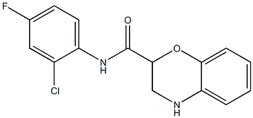 N-(2-chloro-4-fluorophenyl)-3,4-dihydro-2H-1,4-benzoxazine-2-carboxamide Struktur