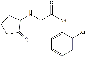 N-(2-chlorophenyl)-2-[(2-oxooxolan-3-yl)amino]acetamide Struktur