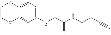 N-(2-cyanoethyl)-2-(2,3-dihydro-1,4-benzodioxin-6-ylamino)acetamide Struktur