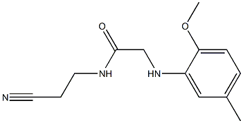 N-(2-cyanoethyl)-2-[(2-methoxy-5-methylphenyl)amino]acetamide Struktur