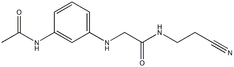 N-(2-cyanoethyl)-2-[(3-acetamidophenyl)amino]acetamide Struktur