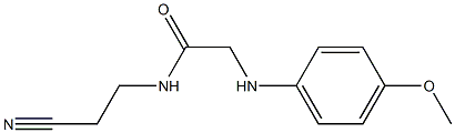 N-(2-cyanoethyl)-2-[(4-methoxyphenyl)amino]acetamide Struktur