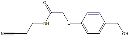 N-(2-cyanoethyl)-2-[4-(hydroxymethyl)phenoxy]acetamide Struktur