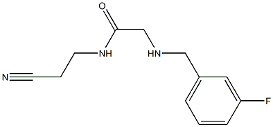 N-(2-cyanoethyl)-2-{[(3-fluorophenyl)methyl]amino}acetamide Struktur