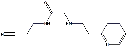 N-(2-cyanoethyl)-2-{[2-(pyridin-2-yl)ethyl]amino}acetamide Struktur