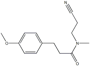 N-(2-cyanoethyl)-3-(4-methoxyphenyl)-N-methylpropanamide Struktur