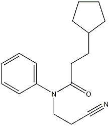 N-(2-cyanoethyl)-3-cyclopentyl-N-phenylpropanamide Struktur