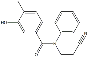 N-(2-cyanoethyl)-3-hydroxy-4-methyl-N-phenylbenzamide Struktur