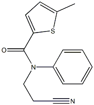 N-(2-cyanoethyl)-5-methyl-N-phenylthiophene-2-carboxamide Struktur