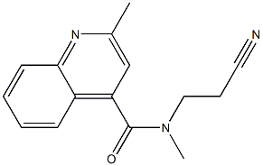 N-(2-cyanoethyl)-N,2-dimethylquinoline-4-carboxamide Struktur