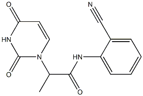 N-(2-cyanophenyl)-2-(2,4-dioxo-1,2,3,4-tetrahydropyrimidin-1-yl)propanamide Struktur