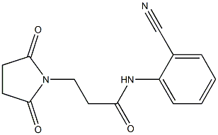 N-(2-cyanophenyl)-3-(2,5-dioxopyrrolidin-1-yl)propanamide Struktur