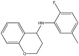 N-(2-fluoro-5-methylphenyl)-3,4-dihydro-2H-1-benzopyran-4-amine Struktur