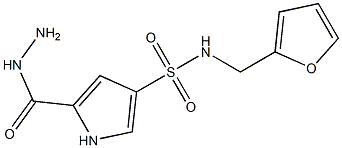 N-(2-furylmethyl)-5-(hydrazinocarbonyl)-1H-pyrrole-3-sulfonamide Struktur