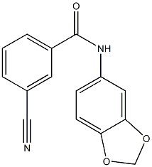 N-(2H-1,3-benzodioxol-5-yl)-3-cyanobenzamide Struktur