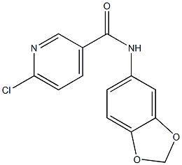 N-(2H-1,3-benzodioxol-5-yl)-6-chloropyridine-3-carboxamide Struktur