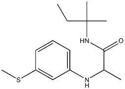 N-(2-methylbutan-2-yl)-2-{[3-(methylsulfanyl)phenyl]amino}propanamide Struktur