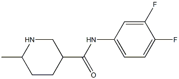 N-(3,4-difluorophenyl)-6-methylpiperidine-3-carboxamide Struktur