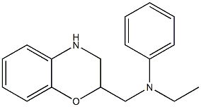 N-(3,4-dihydro-2H-1,4-benzoxazin-2-ylmethyl)-N-ethylaniline Struktur