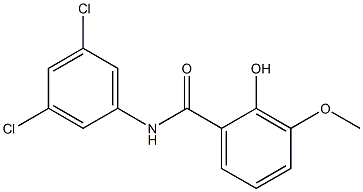 N-(3,5-dichlorophenyl)-2-hydroxy-3-methoxybenzamide Struktur