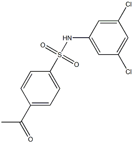 N-(3,5-dichlorophenyl)-4-acetylbenzene-1-sulfonamide Struktur