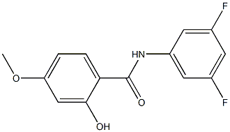 N-(3,5-difluorophenyl)-2-hydroxy-4-methoxybenzamide Struktur