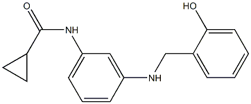 N-(3-{[(2-hydroxyphenyl)methyl]amino}phenyl)cyclopropanecarboxamide Struktur