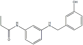 N-(3-{[(3-hydroxyphenyl)methyl]amino}phenyl)propanamide Struktur