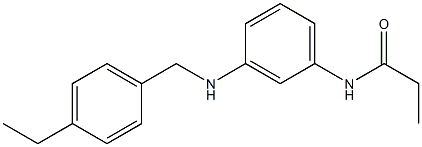 N-(3-{[(4-ethylphenyl)methyl]amino}phenyl)propanamide Struktur