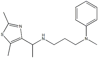 N-(3-{[1-(2,5-dimethyl-1,3-thiazol-4-yl)ethyl]amino}propyl)-N-methylaniline Struktur