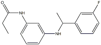 N-(3-{[1-(3-fluorophenyl)ethyl]amino}phenyl)propanamide Struktur