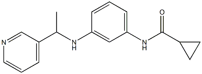 N-(3-{[1-(pyridin-3-yl)ethyl]amino}phenyl)cyclopropanecarboxamide Struktur