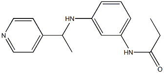 N-(3-{[1-(pyridin-4-yl)ethyl]amino}phenyl)propanamide Struktur