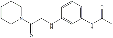 N-(3-{[2-oxo-2-(piperidin-1-yl)ethyl]amino}phenyl)acetamide Struktur