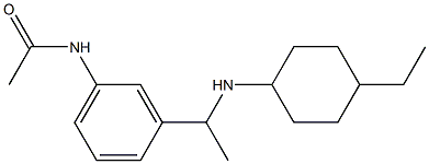 N-(3-{1-[(4-ethylcyclohexyl)amino]ethyl}phenyl)acetamide Struktur