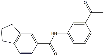 N-(3-acetylphenyl)-2,3-dihydro-1H-indene-5-carboxamide Struktur