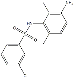 N-(3-amino-2,6-dimethylphenyl)-3-chlorobenzene-1-sulfonamide Struktur