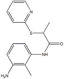 N-(3-amino-2-methylphenyl)-2-(pyridin-2-ylsulfanyl)propanamide Struktur