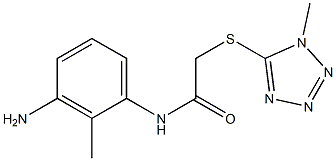 N-(3-amino-2-methylphenyl)-2-[(1-methyl-1H-1,2,3,4-tetrazol-5-yl)sulfanyl]acetamide Struktur