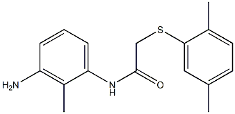 N-(3-amino-2-methylphenyl)-2-[(2,5-dimethylphenyl)sulfanyl]acetamide Struktur