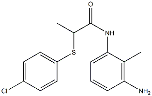 N-(3-amino-2-methylphenyl)-2-[(4-chlorophenyl)sulfanyl]propanamide Struktur