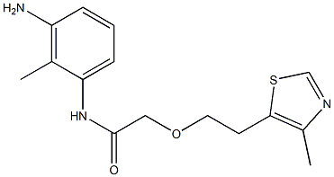 N-(3-amino-2-methylphenyl)-2-[2-(4-methyl-1,3-thiazol-5-yl)ethoxy]acetamide Struktur