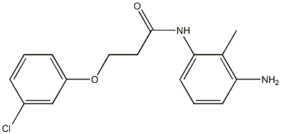 N-(3-amino-2-methylphenyl)-3-(3-chlorophenoxy)propanamide Struktur