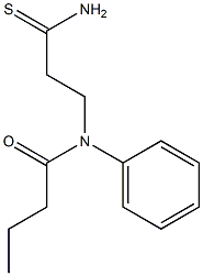 N-(3-amino-3-thioxopropyl)-N-phenylbutanamide Struktur