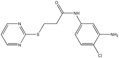 N-(3-amino-4-chlorophenyl)-3-(pyrimidin-2-ylsulfanyl)propanamide Struktur